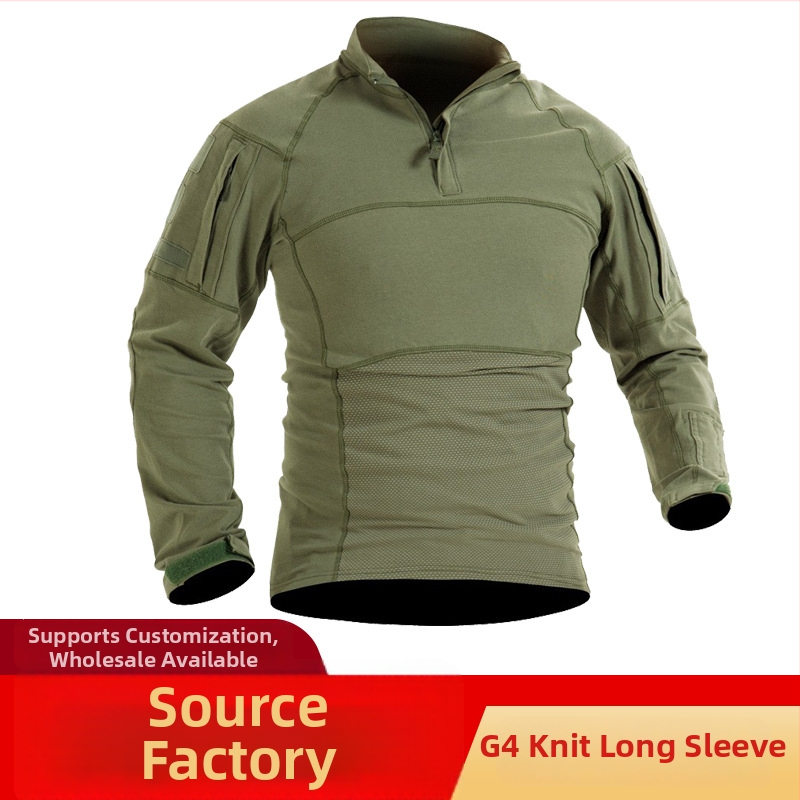 Tréningový taktický oblek, maskáčový úplet z bavlny, priedušný, odvádza vlhkosť, unisex, dlhé rukávy