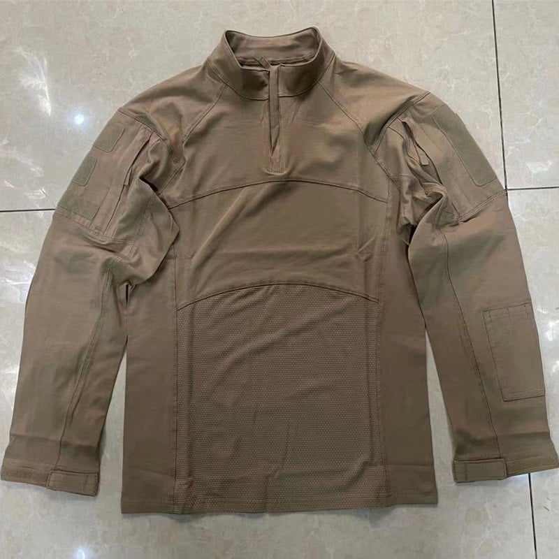 Εκπαιδευτικό τακτικό σετ, καμουφλάζ, πλεκτό μείγμα βαμβακιού, αναπνέουσα, απομάκρυνση υγρασίας, unisex, μακριά μανίκια