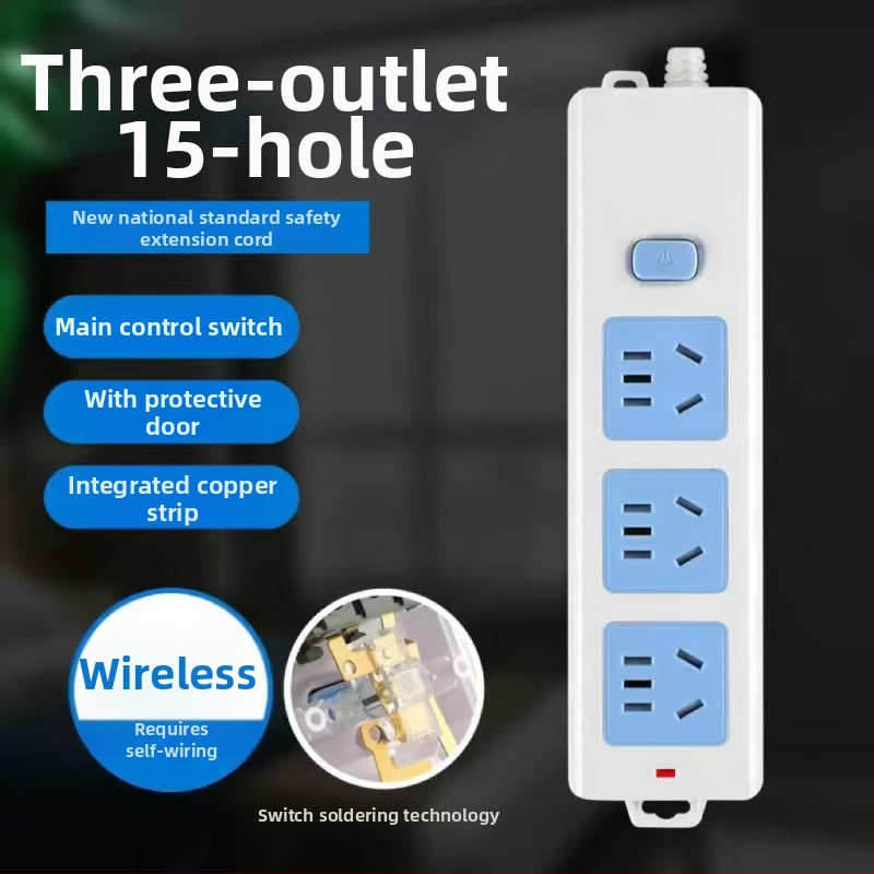 Rozvodka s viacerými zásuvkami pre domáce použitie, 10A/2500W, puzdro PP+PC, CCC certifikované, 220-250V