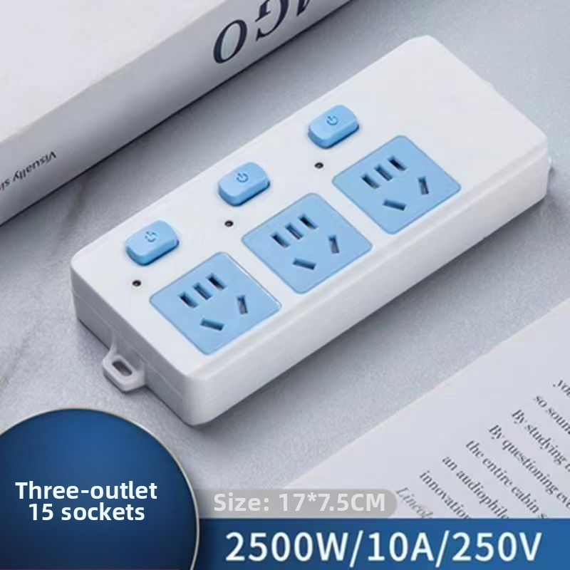 Rozvodka s viacerými zásuvkami pre domáce použitie, 10A/2500W, puzdro PP+PC, CCC certifikované, 220-250V