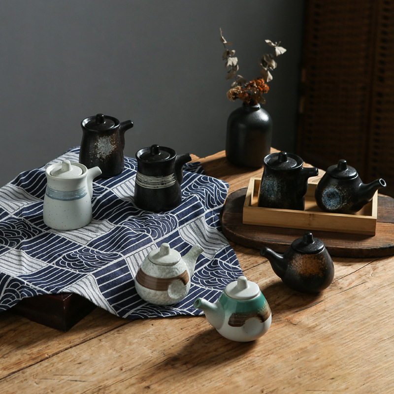Vas ceramic pentru condimente, stil japonez, cu logo personalizabil, compatibil cu condimente solide, lansare 2023