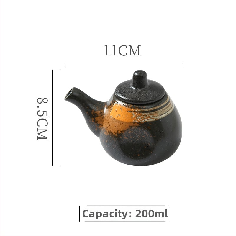 Vas ceramic pentru condimente, stil japonez, cu logo personalizabil, compatibil cu condimente solide, lansare 2023