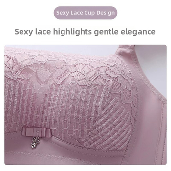 Grudnjak bandeau s čipkom - prozračan Ice Silk, glavni materijal Nylon, košarice 3/4, tanko oblikovane košarice, natrag četiri reda kopči