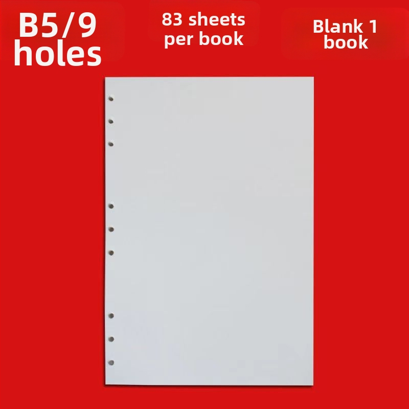 A5 unutarnje stranice sa 6 rupa — zamjenski jezgrom za bilježnice s listovima