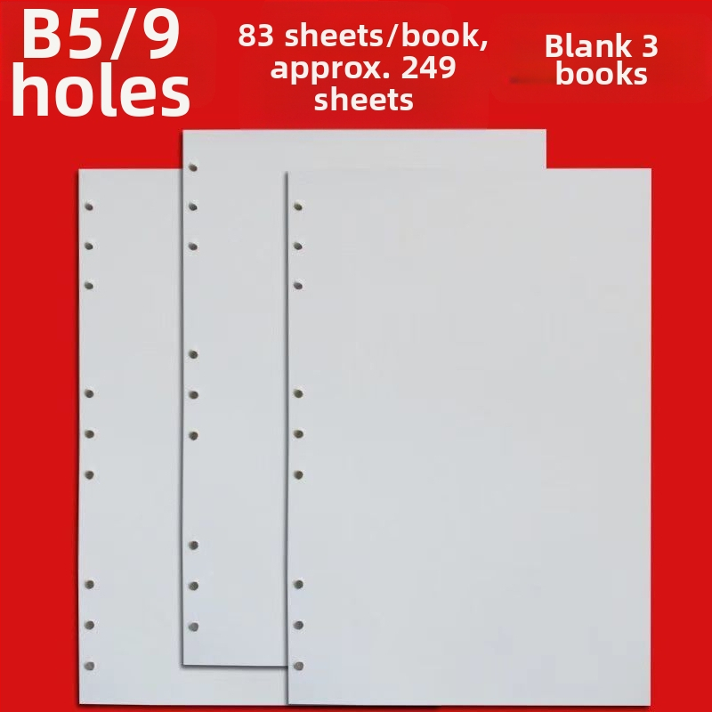 A5 unutarnje stranice sa 6 rupa — zamjenski jezgrom za bilježnice s listovima