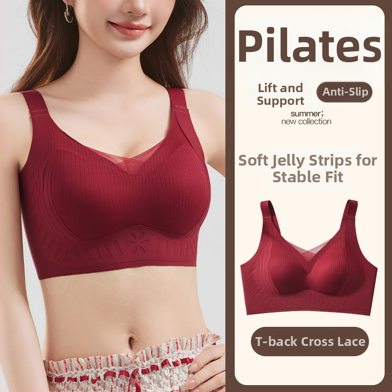 Ženski bešavni grudnjak bez žice – košarica 3/4, najlon, prozračan, podizanje i bočna podrška, mek oblikovani košarica