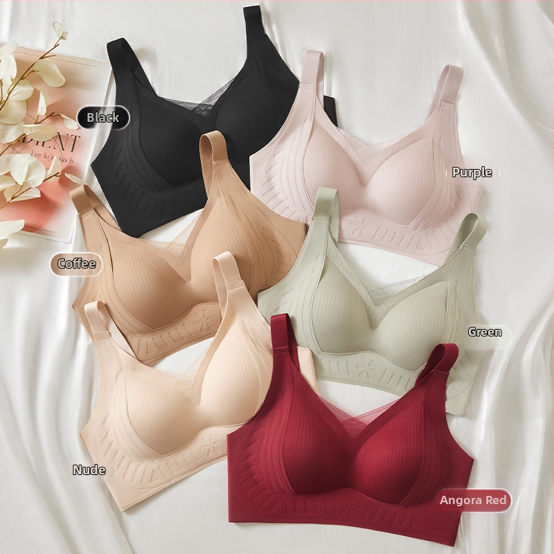 Ženski bešavni grudnjak bez žice – košarica 3/4, najlon, prozračan, podizanje i bočna podrška, mek oblikovani košarica