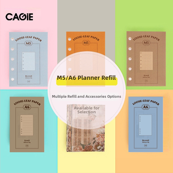 CAGIE M5a6 Refill listova za slobodne listove, A6, 50 listova, Papir od nerafinirane drvne celuloze