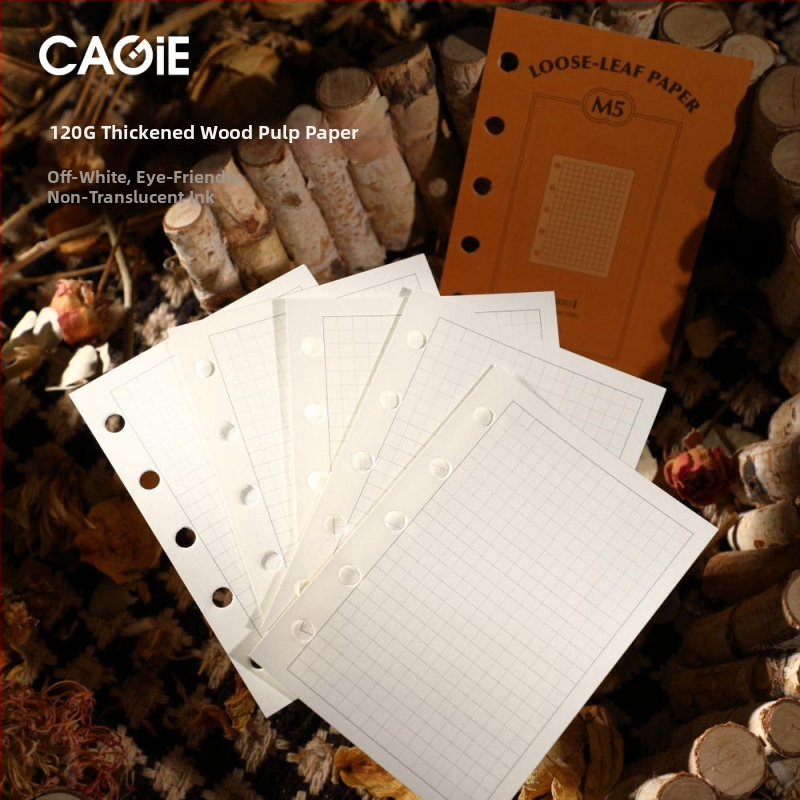 CAGIE M5a6 Refill listova za slobodne listove, A6, 50 listova, Papir od nerafinirane drvne celuloze