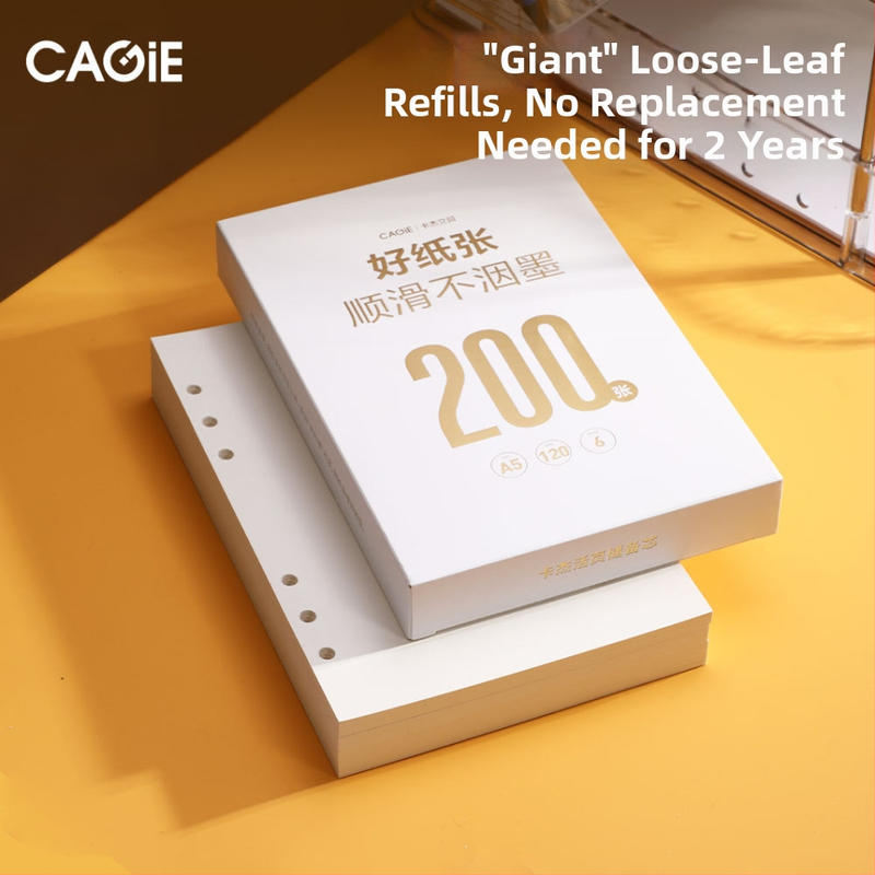 CAGIE M5a6 Refill listova za slobodne listove, A6, 50 listova, Papir od nerafinirane drvne celuloze
