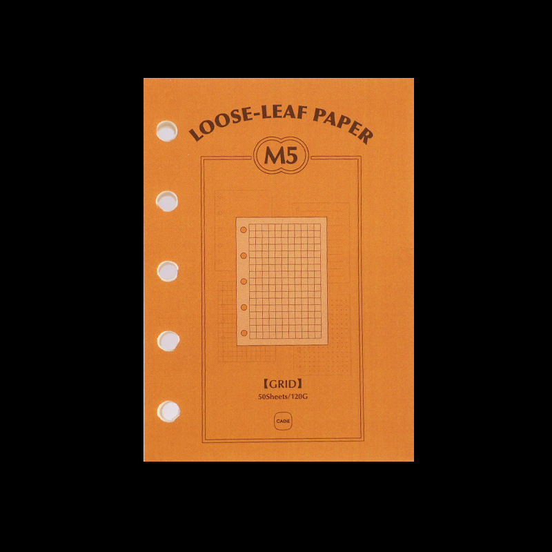 CAGIE M5a6 Refill listova za slobodne listove, A6, 50 listova, Papir od nerafinirane drvne celuloze