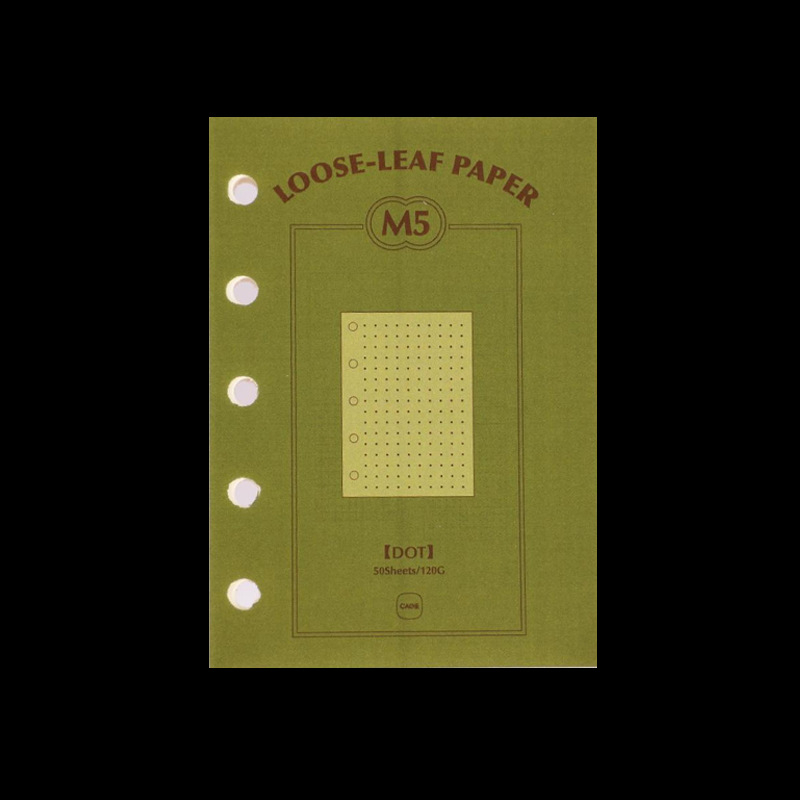 CAGIE M5a6 Refill listova za slobodne listove, A6, 50 listova, Papir od nerafinirane drvne celuloze