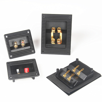 PUGEYX Четирипозиционна кутия за свързване на говорители за DIY аудио аксесоари, гофрирана дебела конструкция