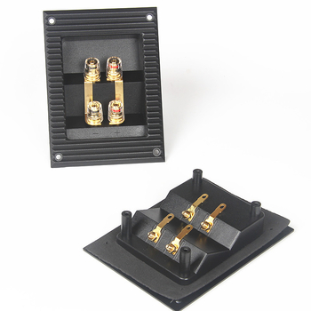 PUGEYX Четирипозиционна кутия за свързване на говорители за DIY аудио аксесоари, гофрирана дебела конструкция