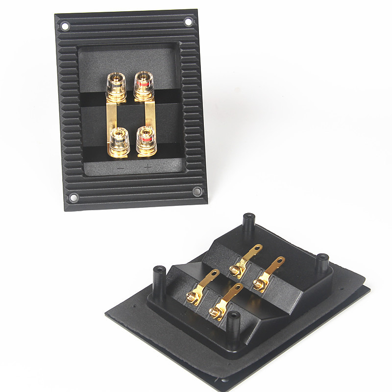 PUGEYX Четирипозиционна кутия за свързване на говорители за DIY аудио аксесоари, гофрирана дебела конструкция