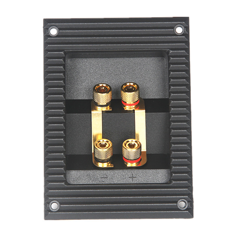 PUGEYX Четирипозиционна кутия за свързване на говорители за DIY аудио аксесоари, гофрирана дебела конструкция