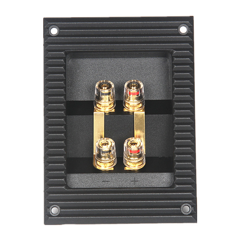 PUGEYX Четирипозиционна кутия за свързване на говорители за DIY аудио аксесоари, гофрирана дебела конструкция