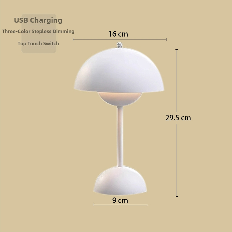 Par stolnih lampi s gljivastim dizajnom, dodirni prekidač, max 5W, napon ≤36V, noćno svjetlo i studijska lampa