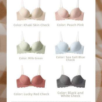 Bezšivni push-up grudnjak za mali bust, 3/4 kupa, bez čelične oplate, moldirane košarice od modalne i pamuka, tanak gornji dio, debeli donji dio, francuski uzorak čipke, bočno skupljanje