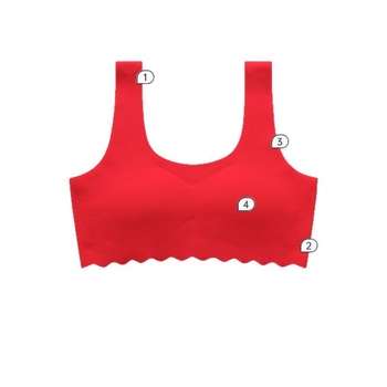 Dječji grudnjak u stilu veste, s punim čašama, tanko oblikovana pjena, najlon materijal, podstava poliester, fiksni kaiši, bez žice