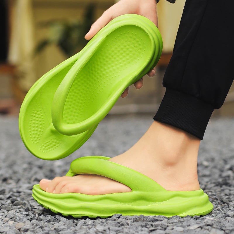 Flip-flops pentru bărbați, casual, cu degetele deschise, partea superioară EVA, talpă EVA turnată prin injecție, clips pentru deget