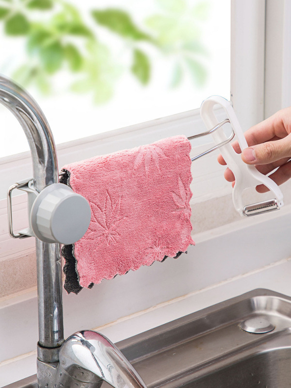 Raft de prosoape din oțel inoxidabil, două etaje, finisaj electrooxidativ, stil modern minimalist, încărcare 10 kg