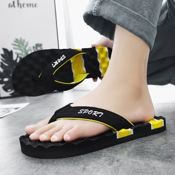 Șlapi de plajă pentru bărbați, cu degete deschise, partea superioară PVC, talpa PVC, turnare prin injecție