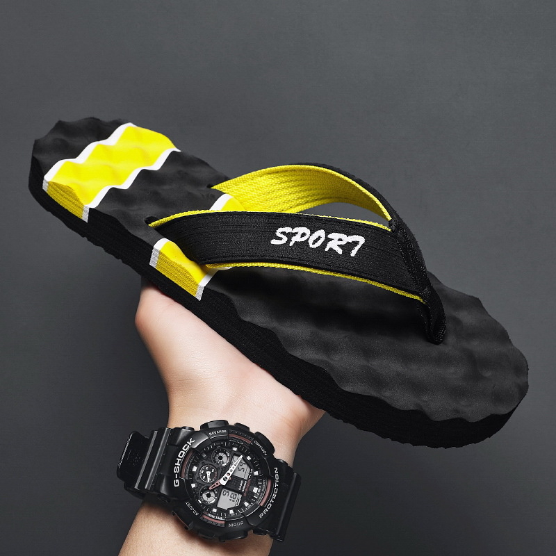 Șlapi de plajă pentru bărbați, cu degete deschise, partea superioară PVC, talpa PVC, turnare prin injecție