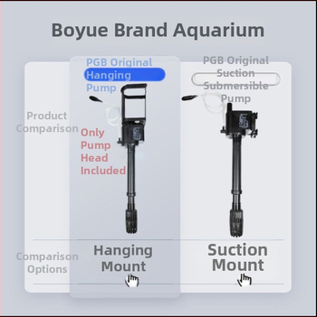 Boyu ponorná pumpa pre akvárium – trojv jedine cirkulačná pumpa, model PGB750/1000/1500, okysličovanie a filtrácia