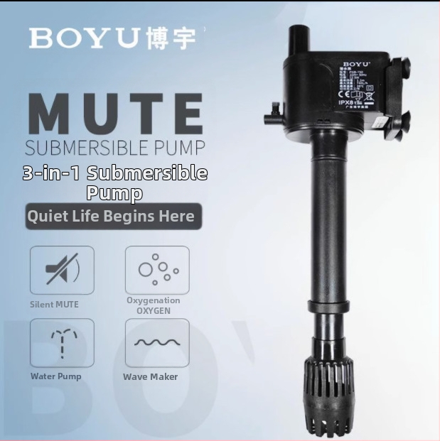 Boyu ponorná pumpa pre akvárium – trojv jedine cirkulačná pumpa, model PGB750/1000/1500, okysličovanie a filtrácia