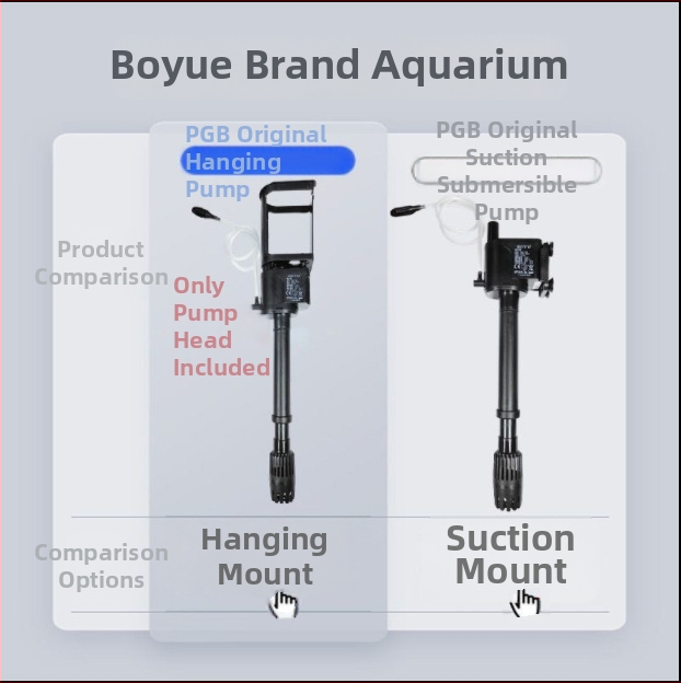 Boyu ponorná pumpa pre akvárium – trojv jedine cirkulačná pumpa, model PGB750/1000/1500, okysličovanie a filtrácia