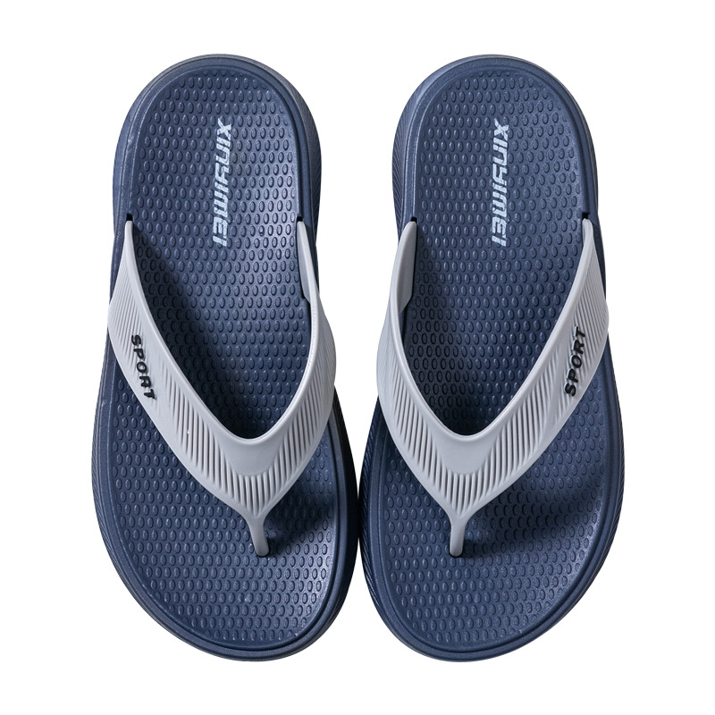 Мъжки джапанки за лято, отворени пръсти, PVC горна част и PVC подметка, инжекционно формована подметка, пускане през пролет 2025