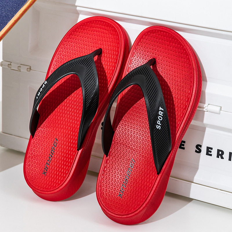 Мъжки джапанки за лято, отворени пръсти, PVC горна част и PVC подметка, инжекционно формована подметка, пускане през пролет 2025
