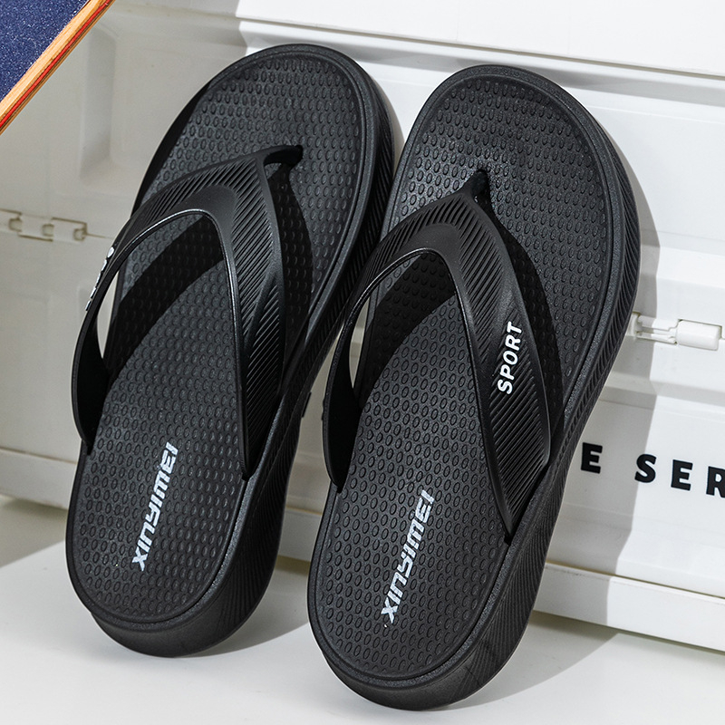 Мъжки джапанки за лято, отворени пръсти, PVC горна част и PVC подметка, инжекционно формована подметка, пускане през пролет 2025