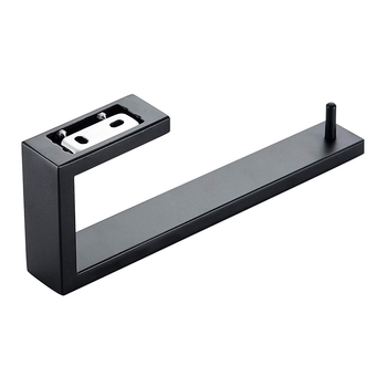 Raft de prosoape cu bară și cârlig integrate, oțel inoxidabil 304, sarcină 20 kg, montaj perforat, stil modern minimalist