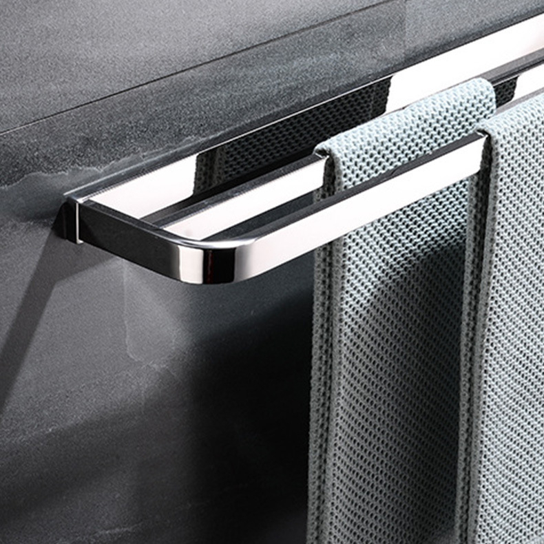 Suport pentru prosoape din oțel inoxidabil 304, strat unic, finisaj lucios, capacitate de încărcare 15 kg