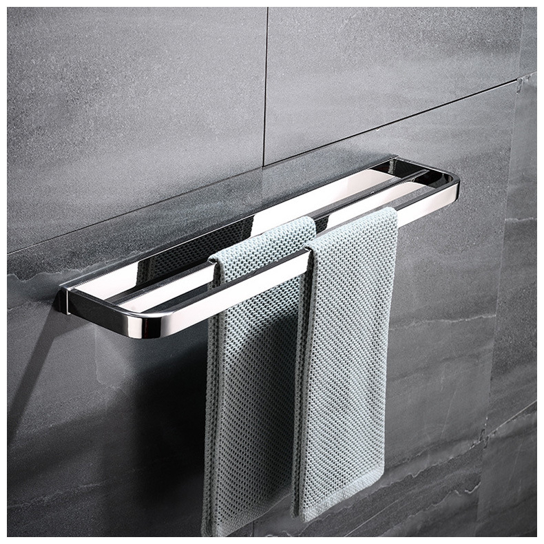 Suport pentru prosoape din oțel inoxidabil 304, strat unic, finisaj lucios, capacitate de încărcare 15 kg