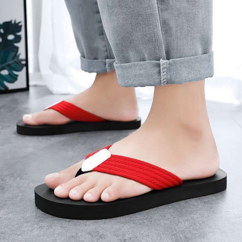 Flip-flops de vară pentru bărbați, cu partea superioară din plasă și talpă din cauciuc – antiderapante, talpă plată, stil tineresc pentru plajă (18–40 ani)