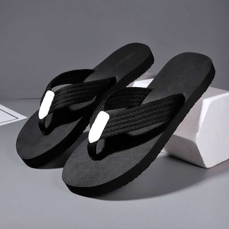 Flip-flops de vară pentru bărbați, cu partea superioară din plasă și talpă din cauciuc – antiderapante, talpă plată, stil tineresc pentru plajă (18–40 ani)