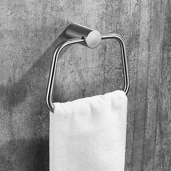 Prsten za ručnike od nehrđajućeg čelika, brušeni završetak, jednodijelni dizajn, nosivost 10 kg, modern minimalistički stil