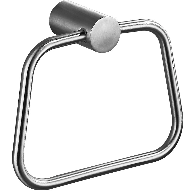 Prsten za ručnike od nehrđajućeg čelika, brušeni završetak, jednodijelni dizajn, nosivost 10 kg, modern minimalistički stil