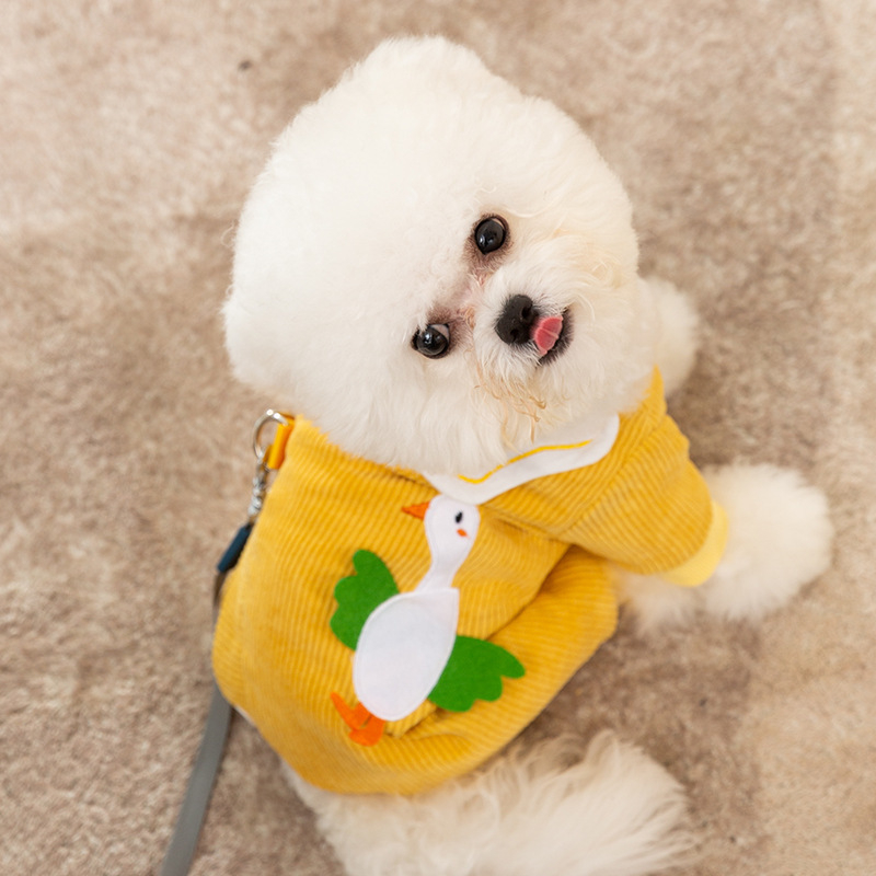 Hippie dog haine pentru animale de companie patrupezi, stil desen animat, material poliester