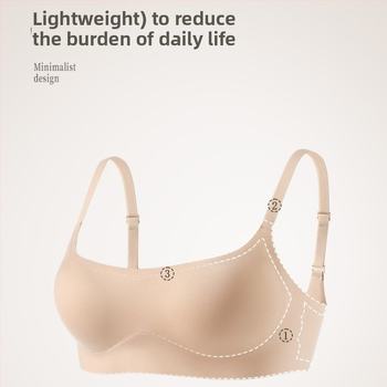 Bešivni grudnjak s tankim oblikovanim košaricama, puni košarica, prozračni najlon, bez čeličnog prstena