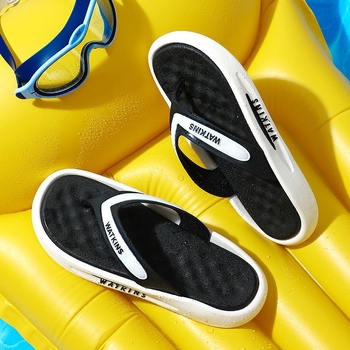 Shunshi Șlapi PVC pentru bărbați, vârf deschis, talpă injectată