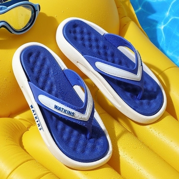 Shunshi Șlapi PVC pentru bărbați, vârf deschis, talpă injectată