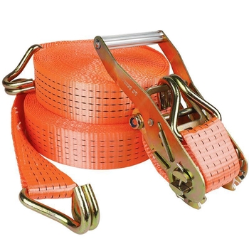 Acélvázú rögzítő heveder szorító zármechanizmussal, poliészter, teherbírás 3t, nettó tömeg 1,4 kg