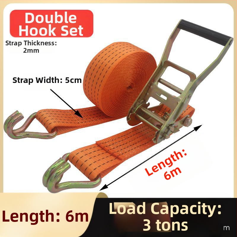 Oceľový rámový viazací pás so sťahovacím mechanizmom, polyester, nosnosť 3t, čistá hmotnosť 1,4 kg