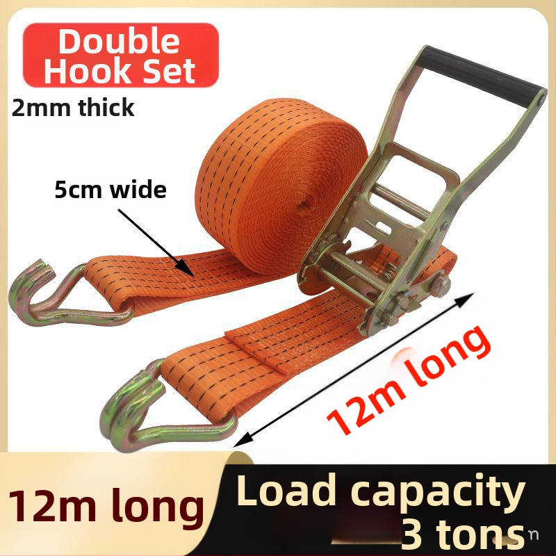 Oceľový rámový viazací pás so sťahovacím mechanizmom, polyester, nosnosť 3t, čistá hmotnosť 1,4 kg