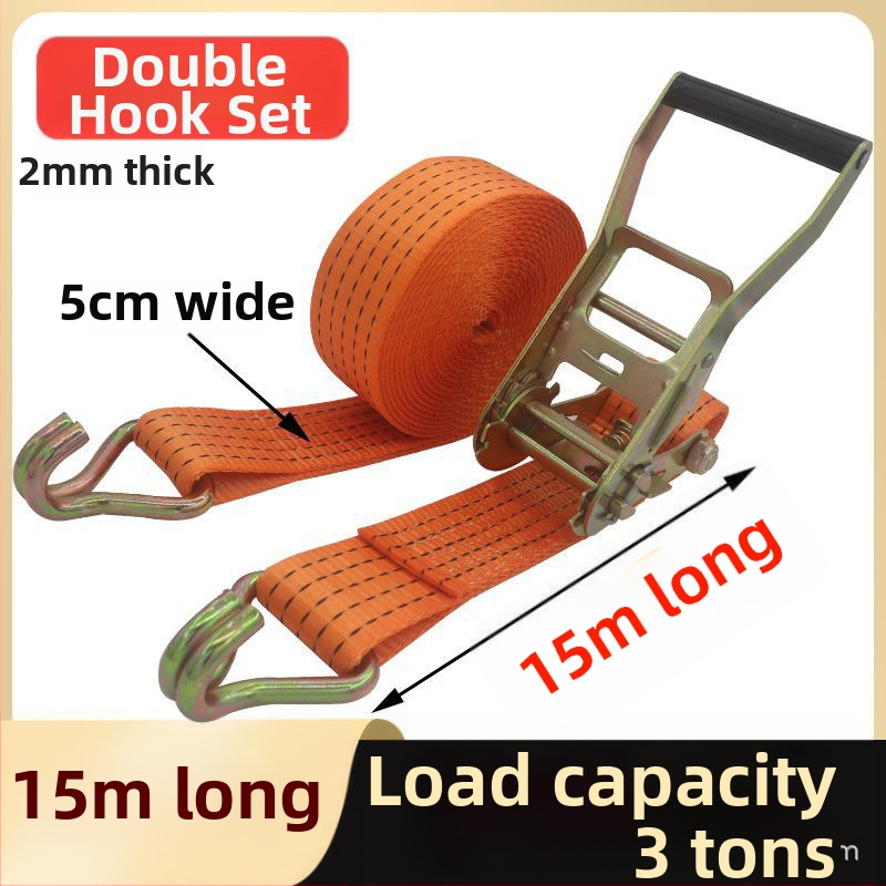 Oceľový rámový viazací pás so sťahovacím mechanizmom, polyester, nosnosť 3t, čistá hmotnosť 1,4 kg