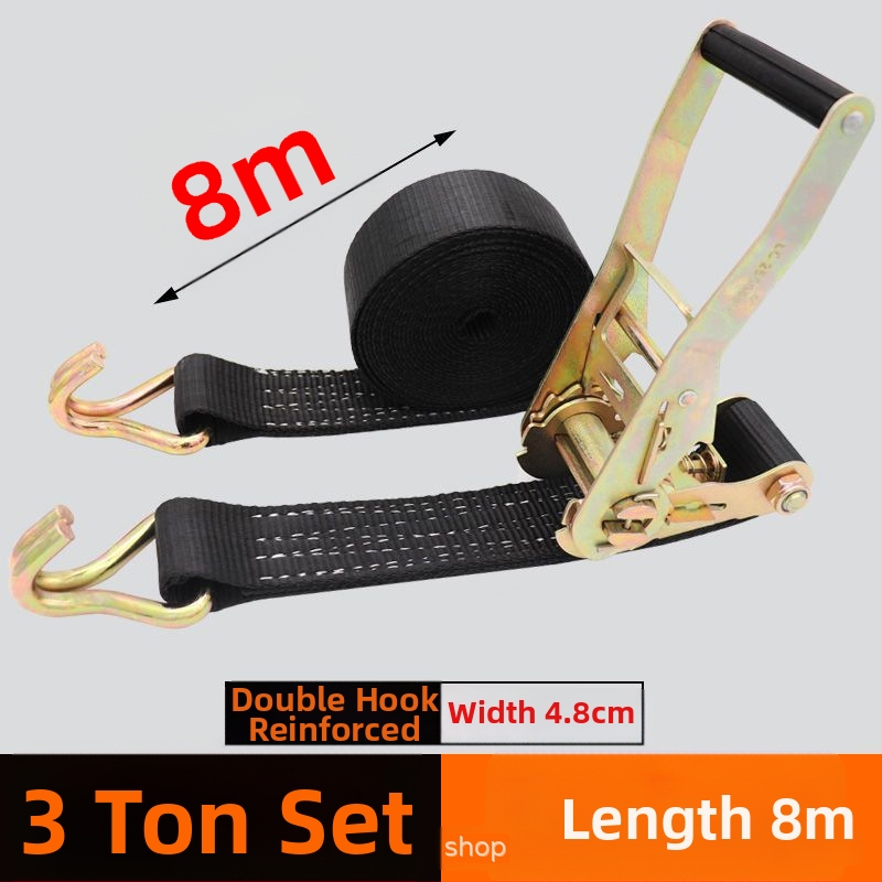 Oceľový rámový viazací pás so sťahovacím mechanizmom, polyester, nosnosť 3t, čistá hmotnosť 1,4 kg